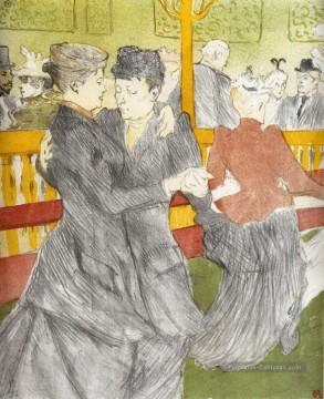 danse au moulin rouge 1897 Toulouse Lautrec Henri de Peinture à l'huile